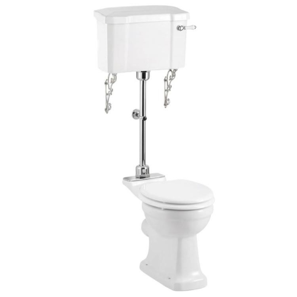 Product Cut out image of the Burlington Slimline Medium Level Toilet