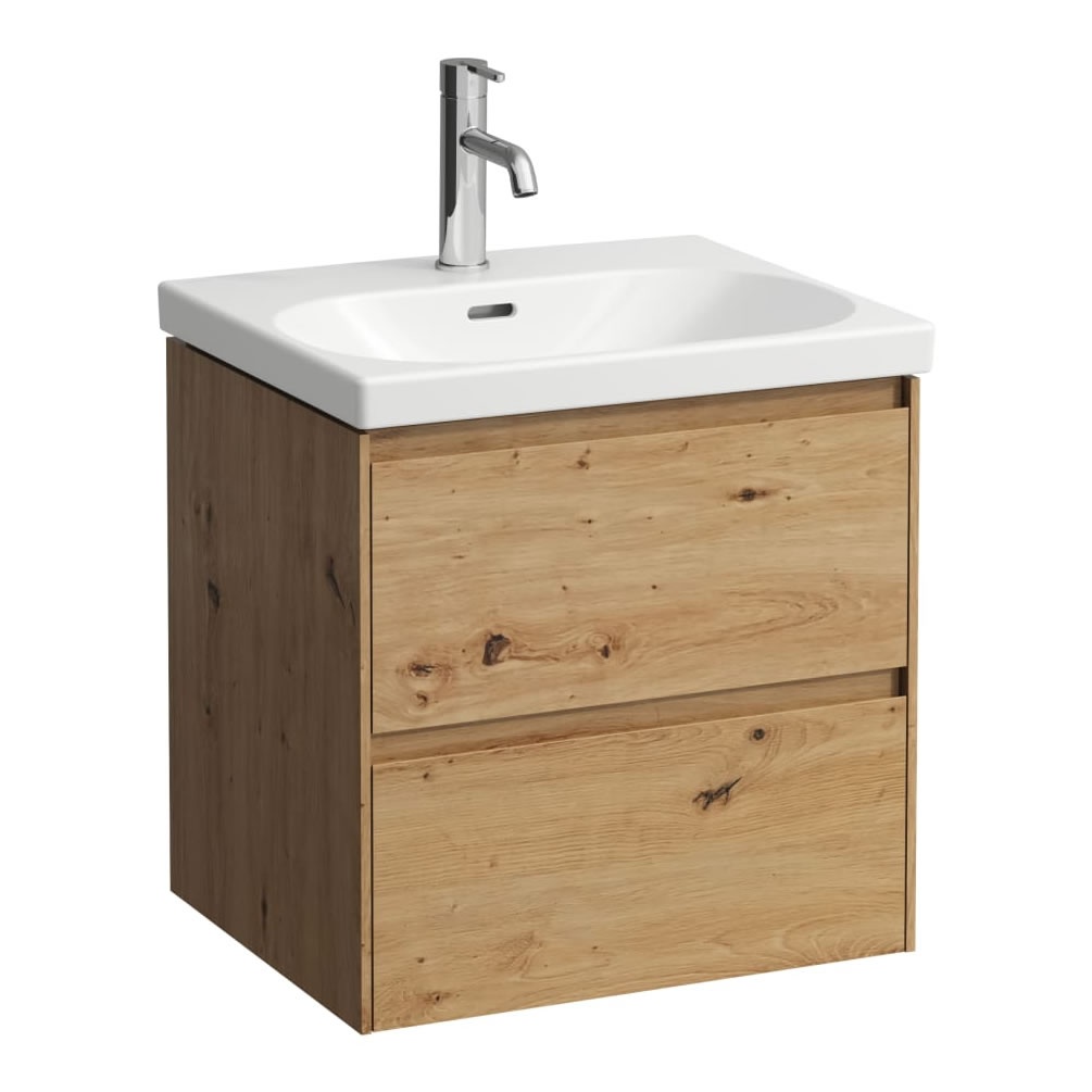 Cutout image of Laufen Lani Wild Oak 550mm Wall-Hung Vanity Unit & Basin