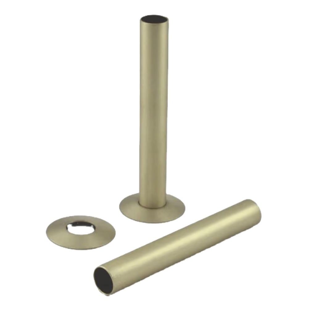 Crosswater Brushed Brass 130mm Pipe Covers Cut Out 1