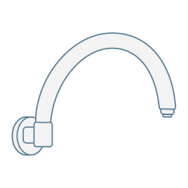 iconography image of a curved shower arm