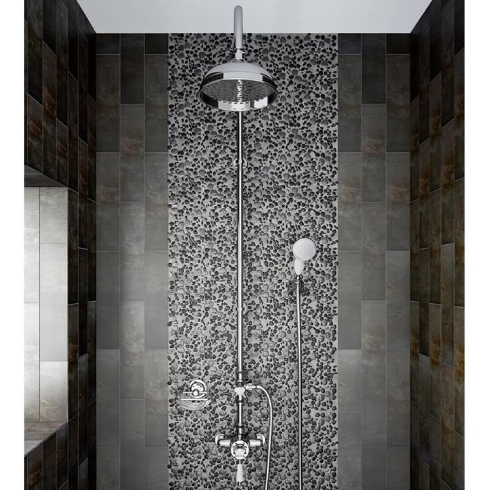 Heritage Avenbury Exposed Shower with Deluxe Fixed Riser Kit & Diverter to Handset