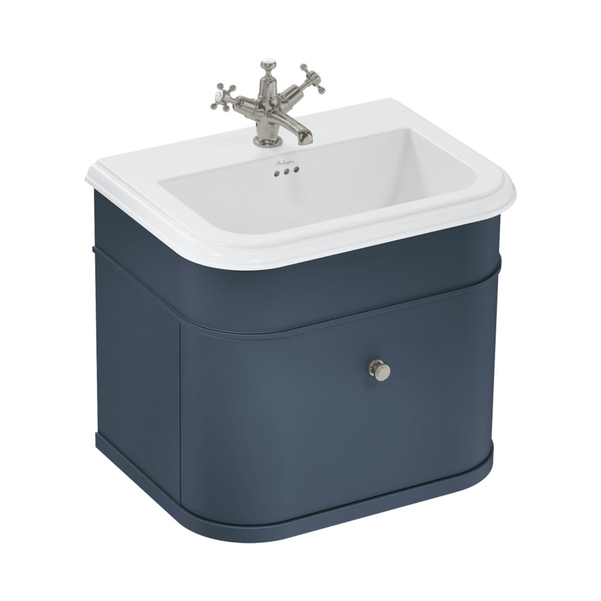 Burlington Chalfont 650mm Basin & Blue Wall Hung Unit