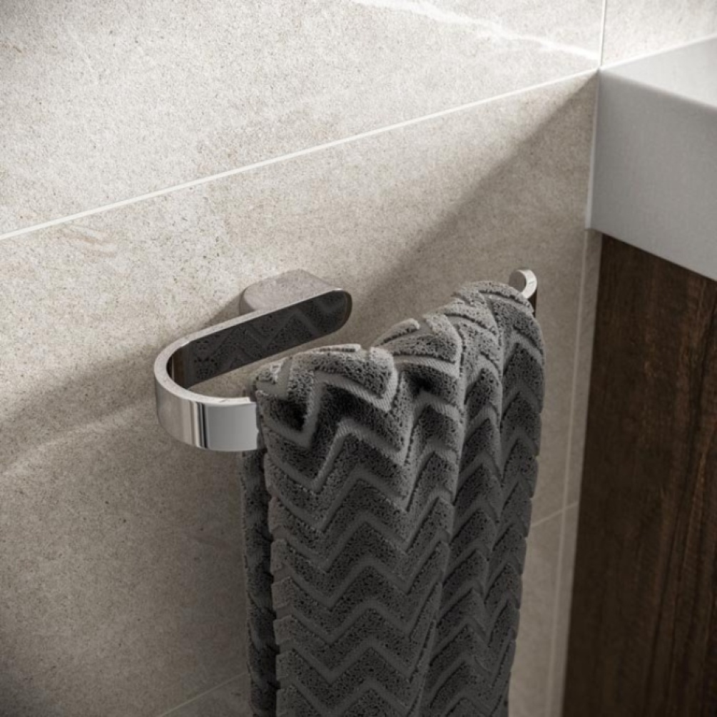 Product Lifestyle image of the HIB Pico Chrome Towel Ring