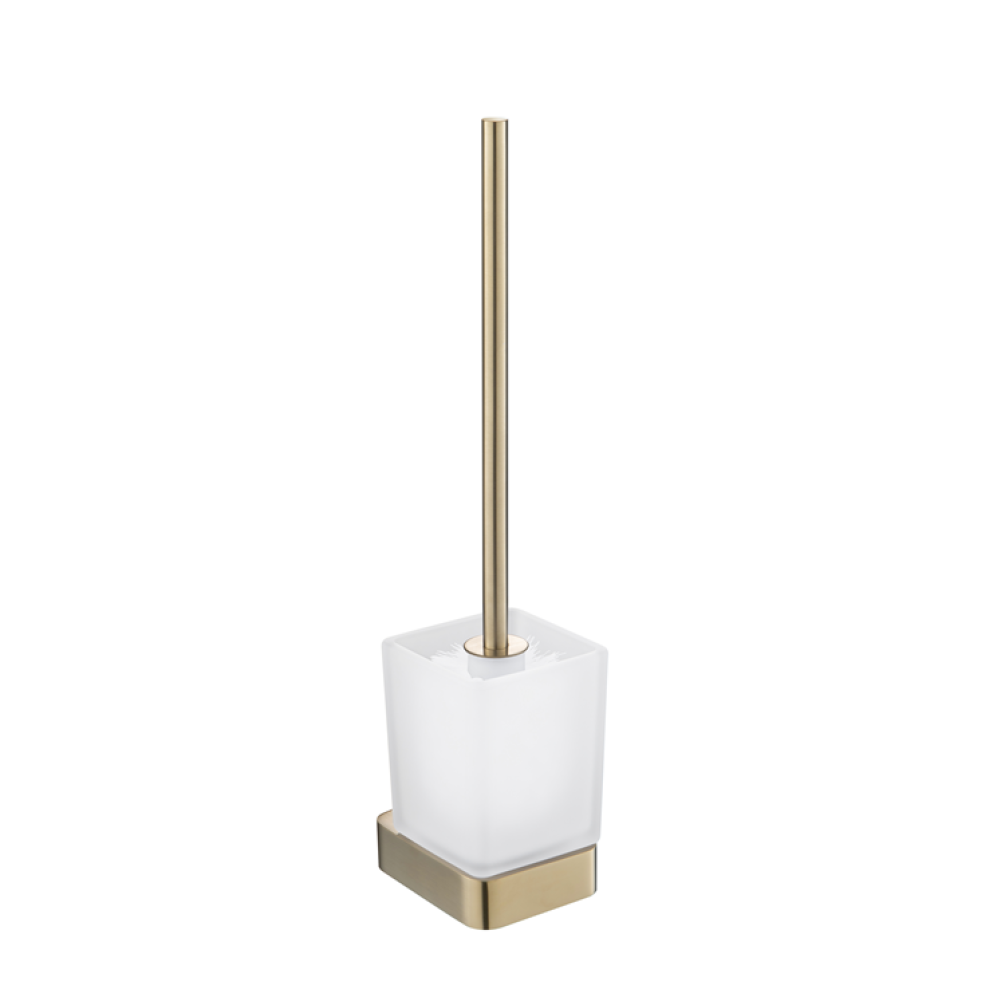 Photo of JTP Hix Brushed Brass Toilet Brush Holder Cutout