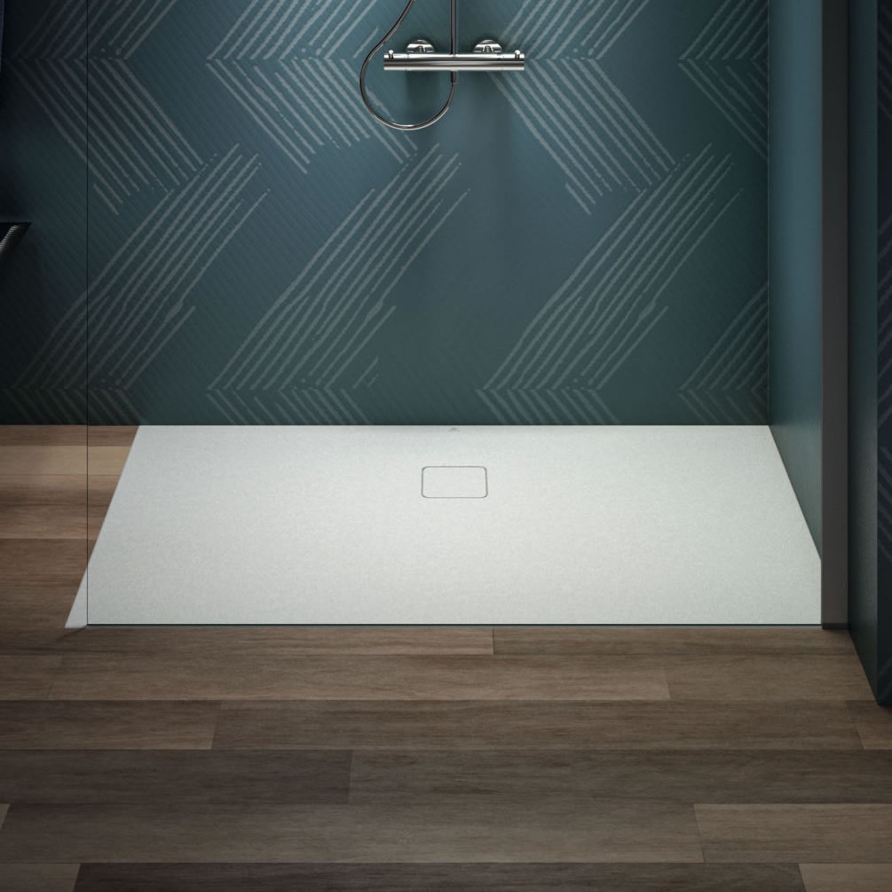 Lifestyle image of Ideal Standard Ultraflat Evo 1600 x 800mm Stone Resin Shower Tray