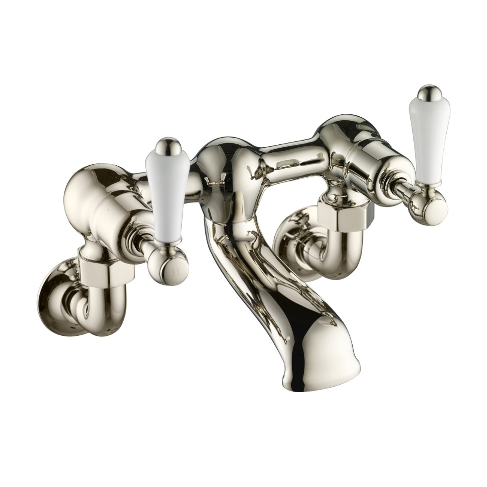 JTP Grosvenor Lever Nickel Wall Mounted Bath Filler Cut Out