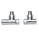 Product cut out image of The Sussex Range by JIS Chrome Solar Angled Valves in  Polished or Satin Chrome - VWS