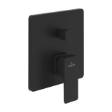 Cutout image of Villeroy & Boch Subway 3.0 Matt Black Dual Outlet Bath/Shower Valve