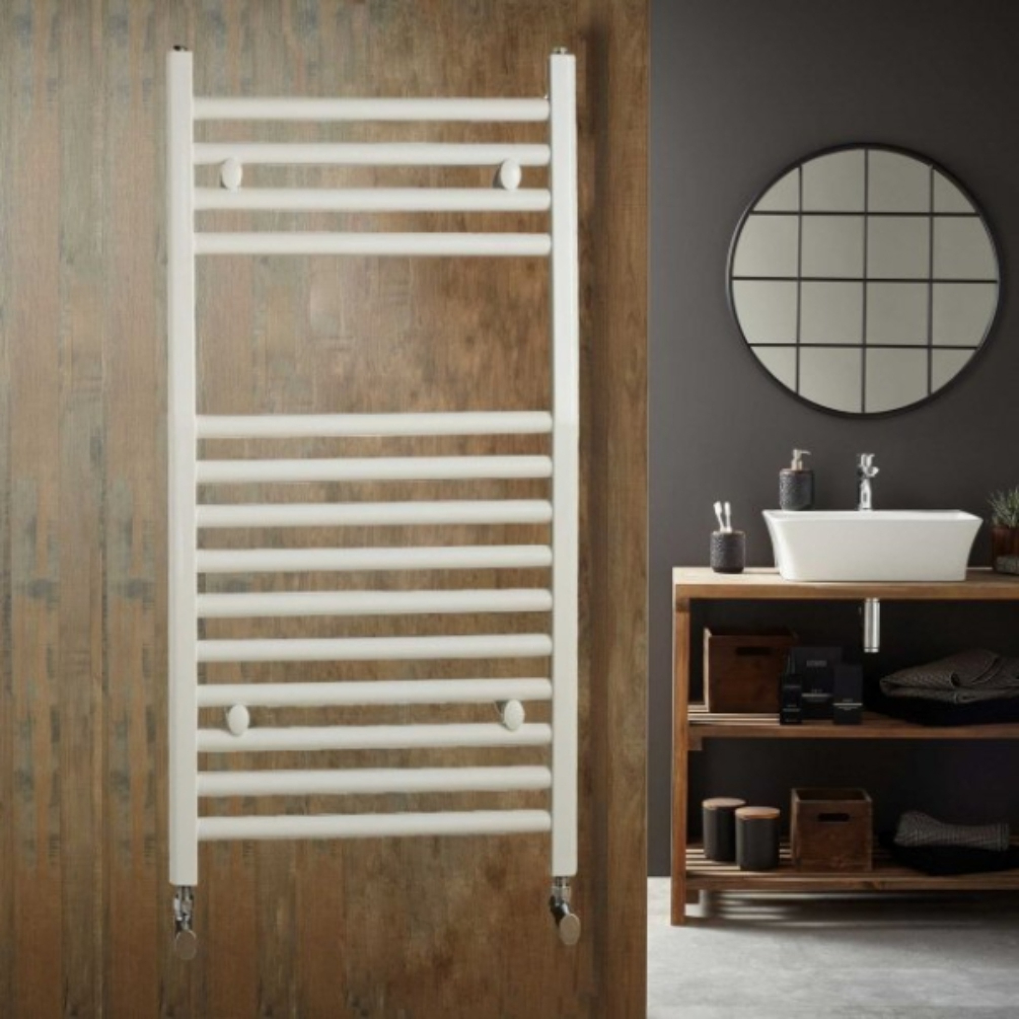 Velaro Elan 800 x 500mm White Towel Radiator