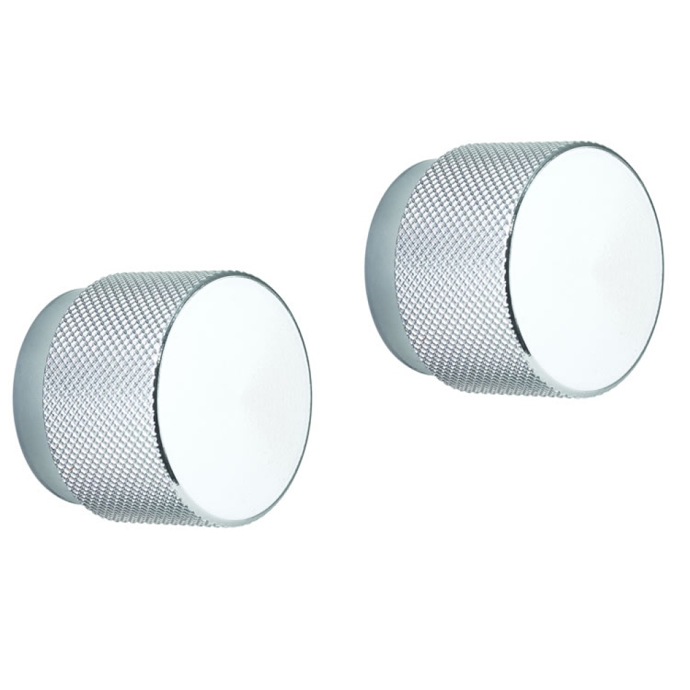 Cutout image of Crosswater Chrome Knurled Round Handles