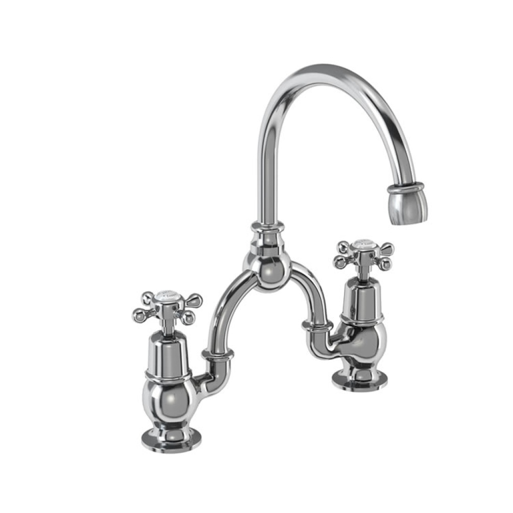 Product Cut out image of the Burlington Claremont Arch Mixer with Curved Spout