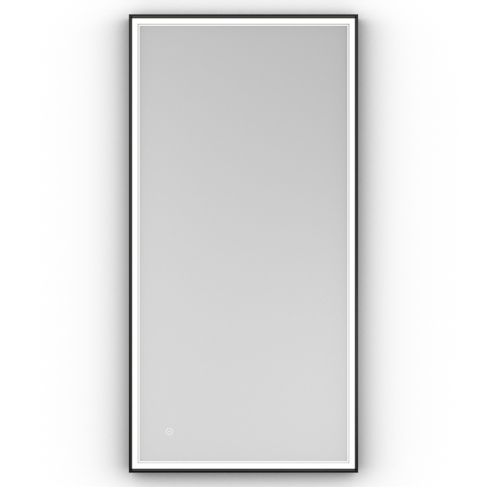 Front facing cut out image of the Origins Living Astoria 1200mm x 700mm Black Mirror B008370