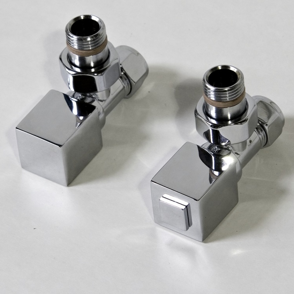 Product Lifestyle Image of The Sussex Range by JIS Chrome Solar Square Angled Valves - Polished Chrome or Satin Chrome - VWSQ-P / VWSQ-S