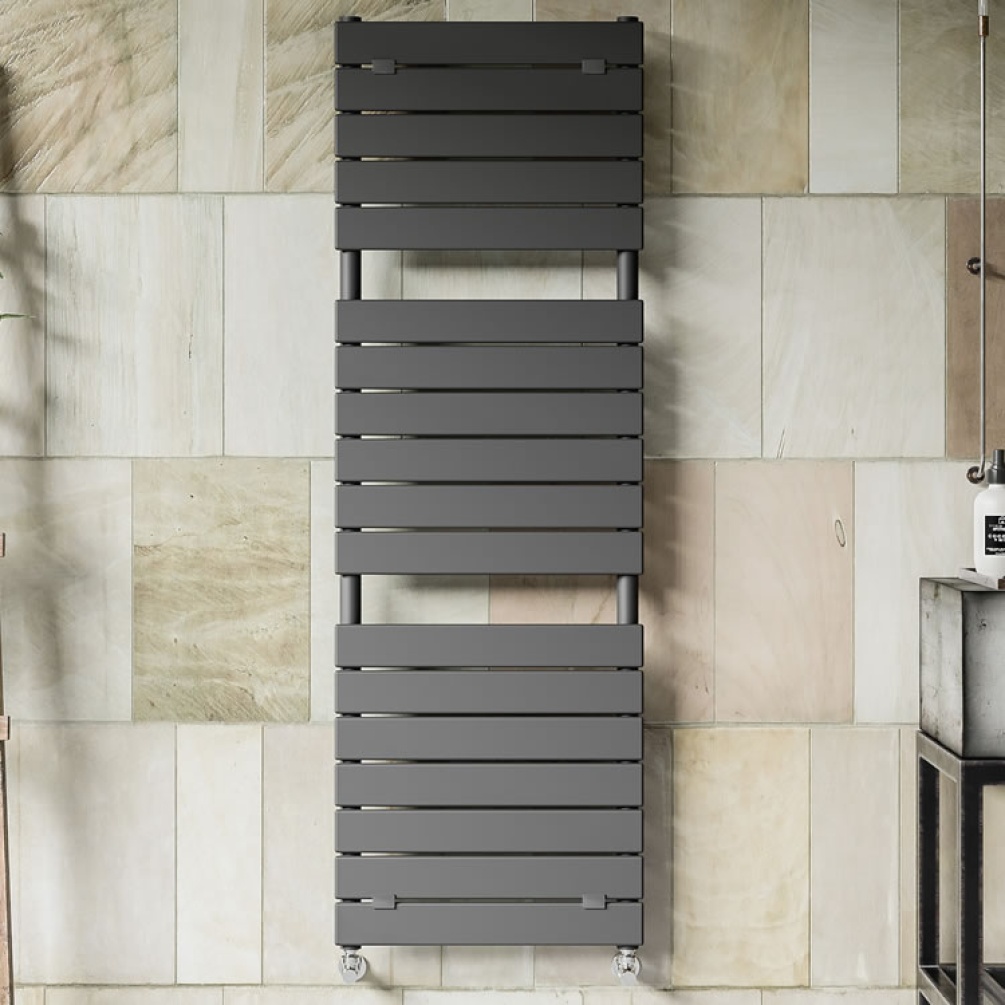 Lifestyle image of Lazzarini Palermo Anthracite Towel Radiator 1512x500