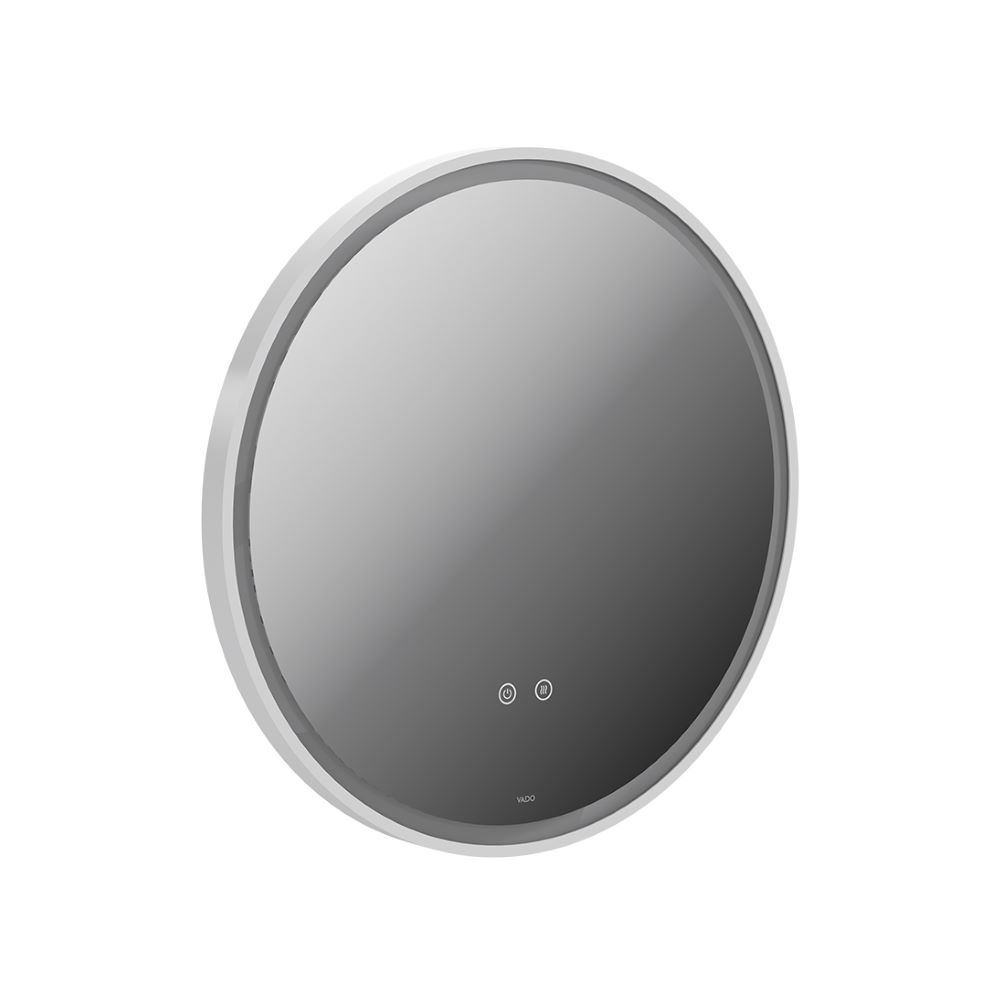 Cut out image of Vado Cameo 600mm Illuminated Round Satin White Mirror