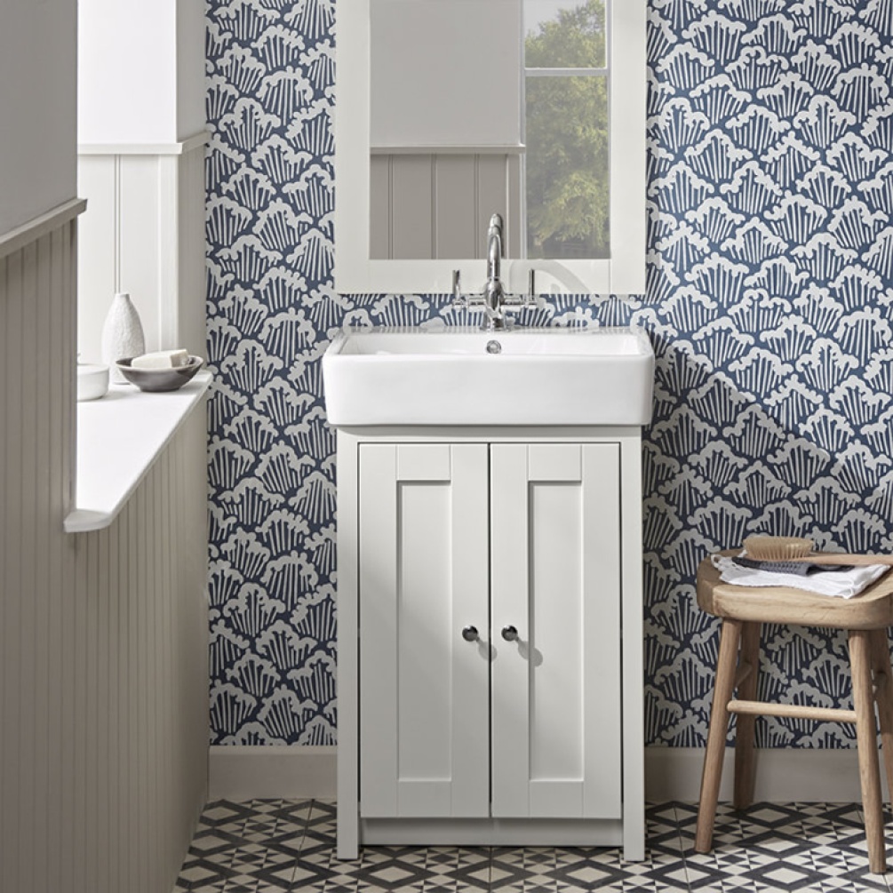 Tavistock Lansdown 550mm Linen White Freestanding Unit & Basin
