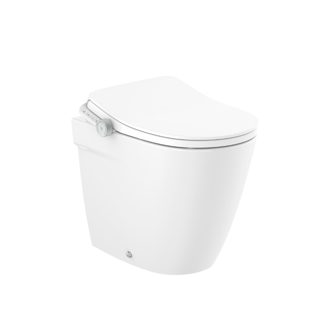 Cut out image of the Roca In-Wash Ona Back to Wall Rimless Smart Toilet