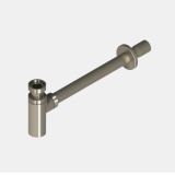 Product Cut out image of the Abacus Brushed Nickel Round Designer Bottle Trap