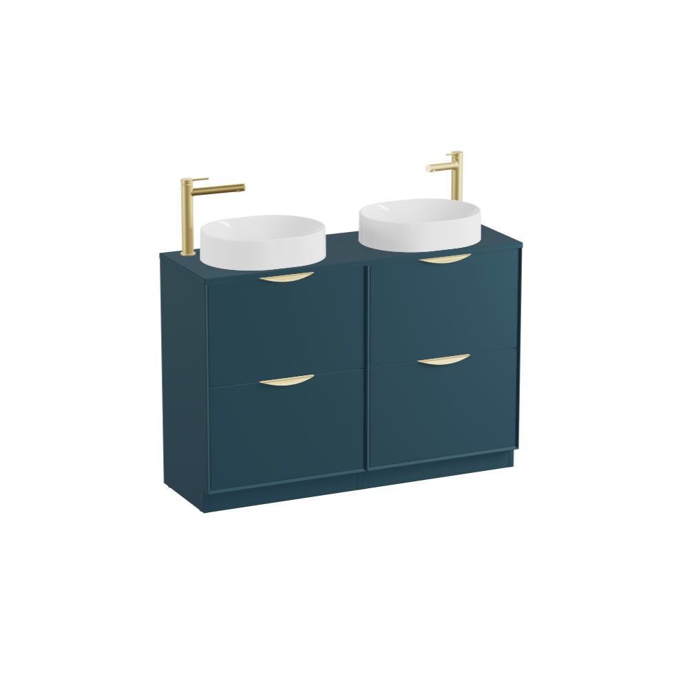 Vado Safari Smooth 1200mm Atlantic Blue Floorstanding Vanity Unit & Worktop