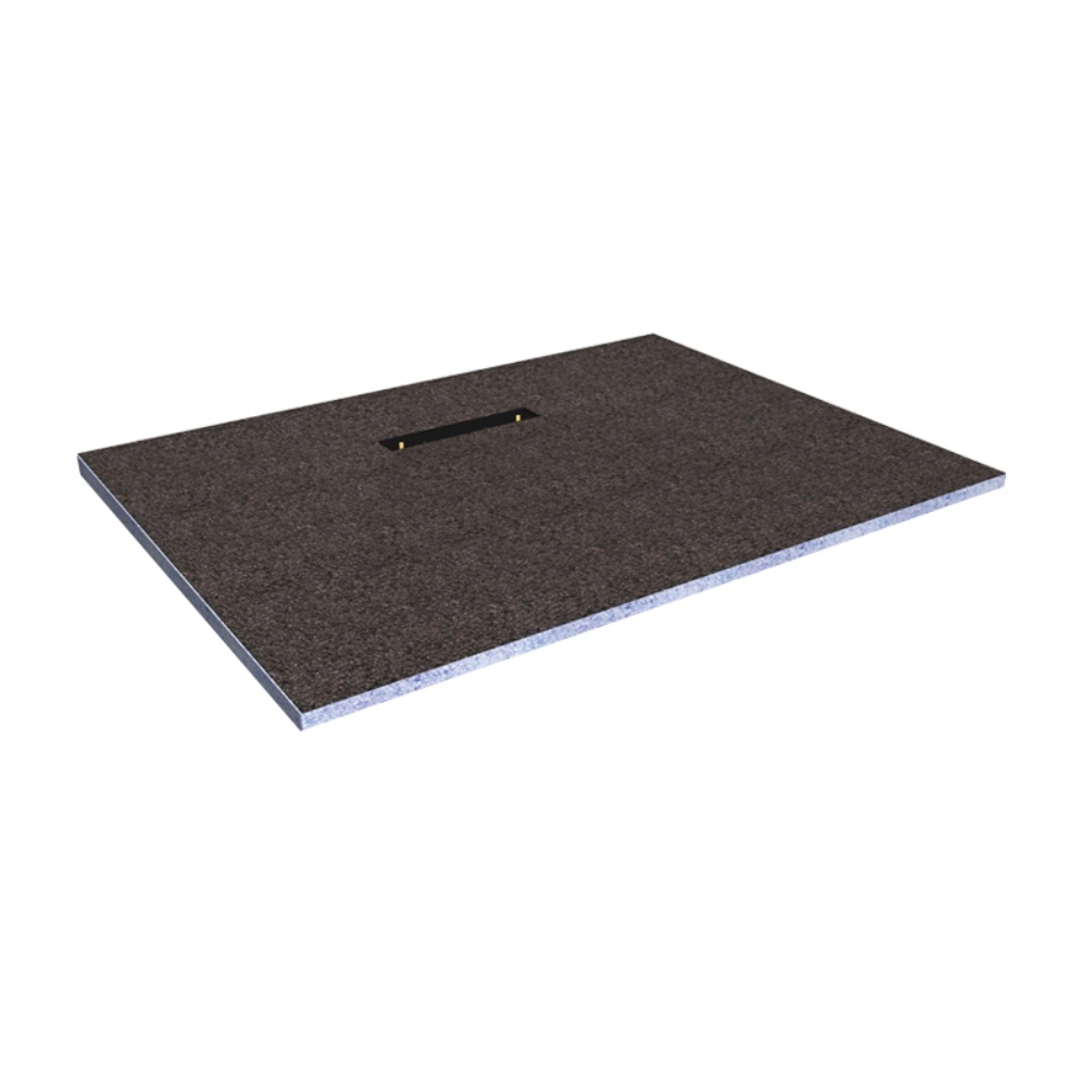 Product cut out image of the Abacus Elements Linear 1800mm x 900mm Wetroom Former Kit with 300mm Offset Drain