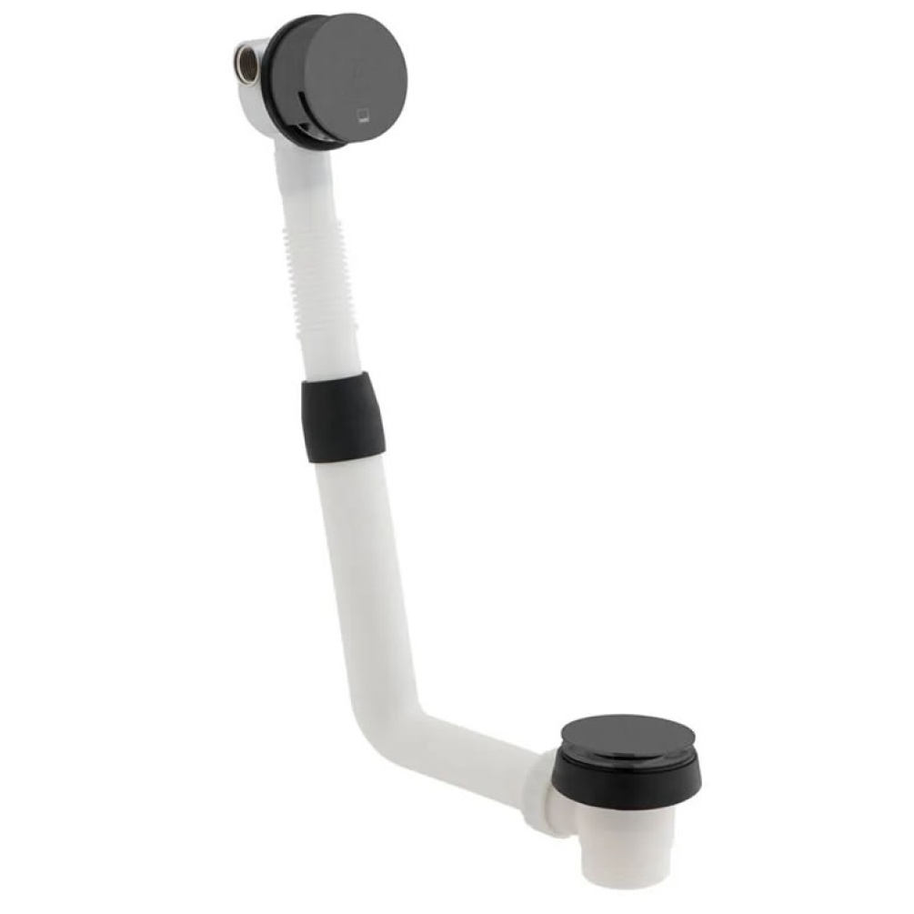 Vado Individual Brushed Black Clic-Clac Bath Filler Waste & Overflow