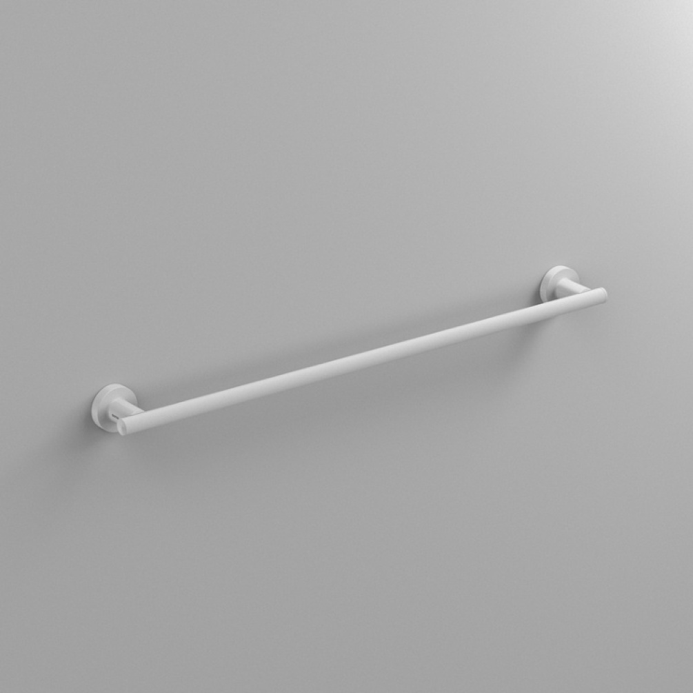 Close up product image of the Origins Living Tecno Project White 660mm Towel Rail