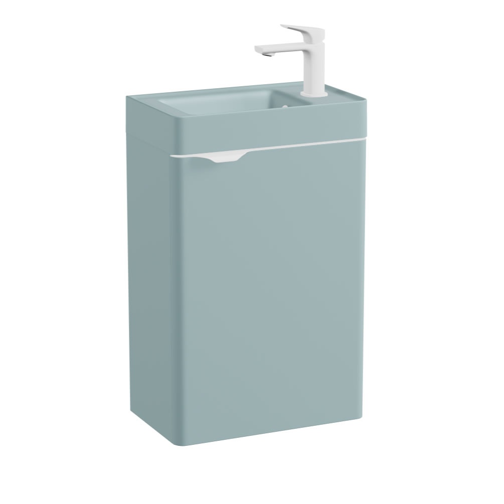 Vado Cameo 400mm Cove Blue Wall Hung Vanity Unit & Basin - Right Hand