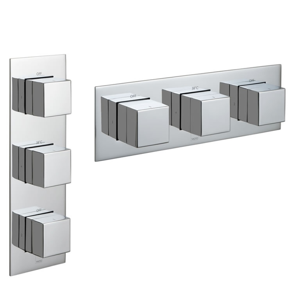 Vado Notion Dual Outlet Three Control Thermostatic Shower Valve