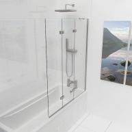 Kudos Inspire 3 Panel In Fold Bath Screen | Sanctuary Bathrooms