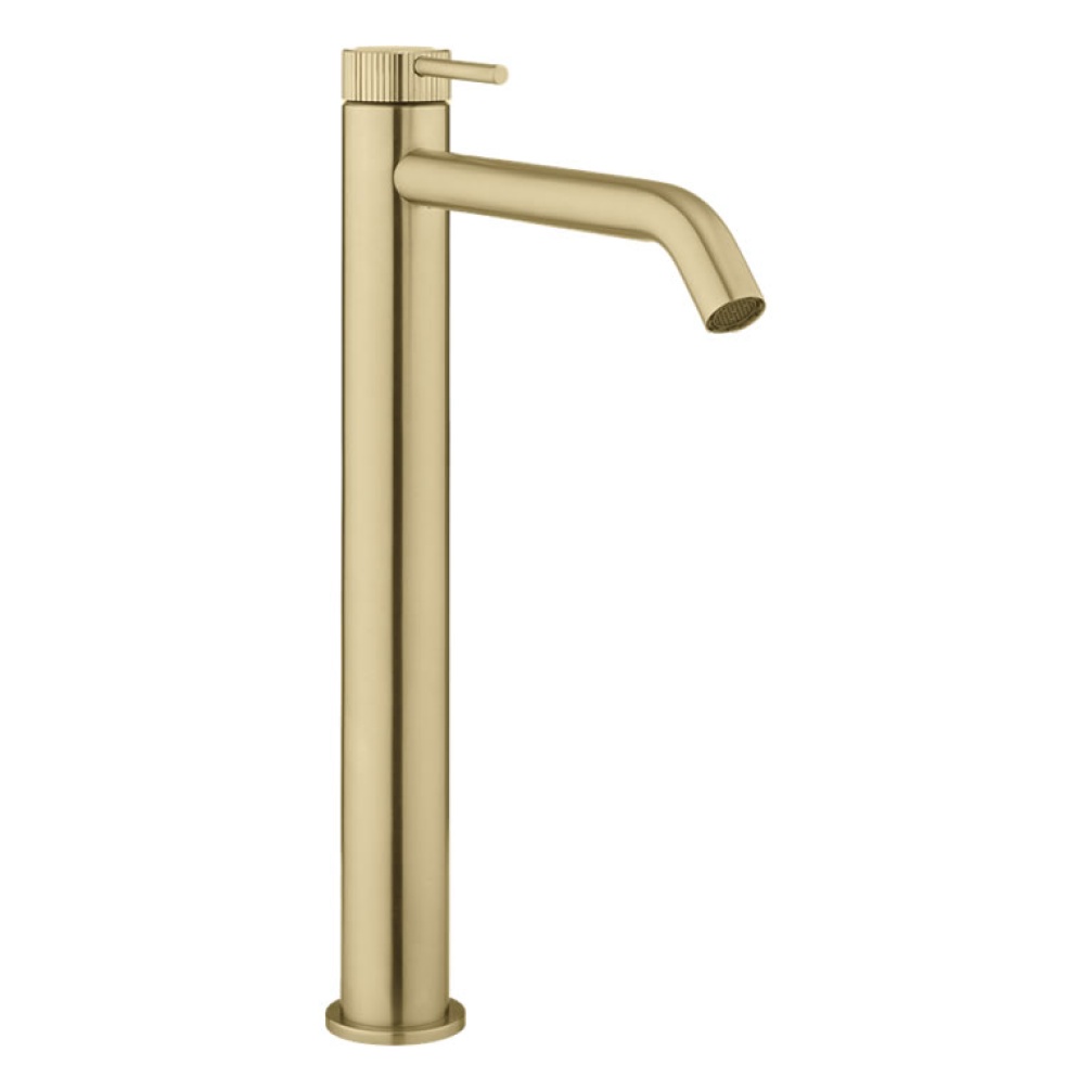 Photo Of Crosswater 3ONE6 316 Brushed Brass Tall Basin Monobloc