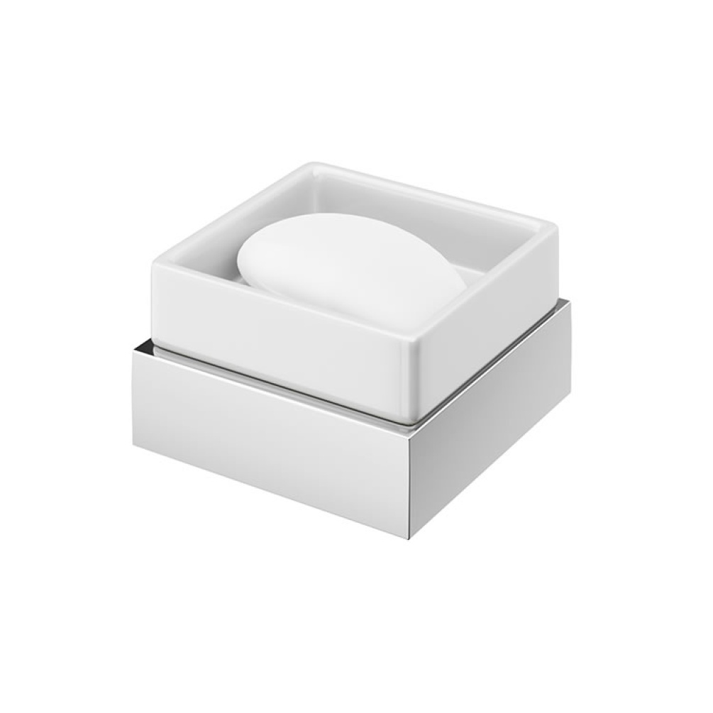 Product Cut out image of the Abacus Pure Chrome Soap Dish & Holder