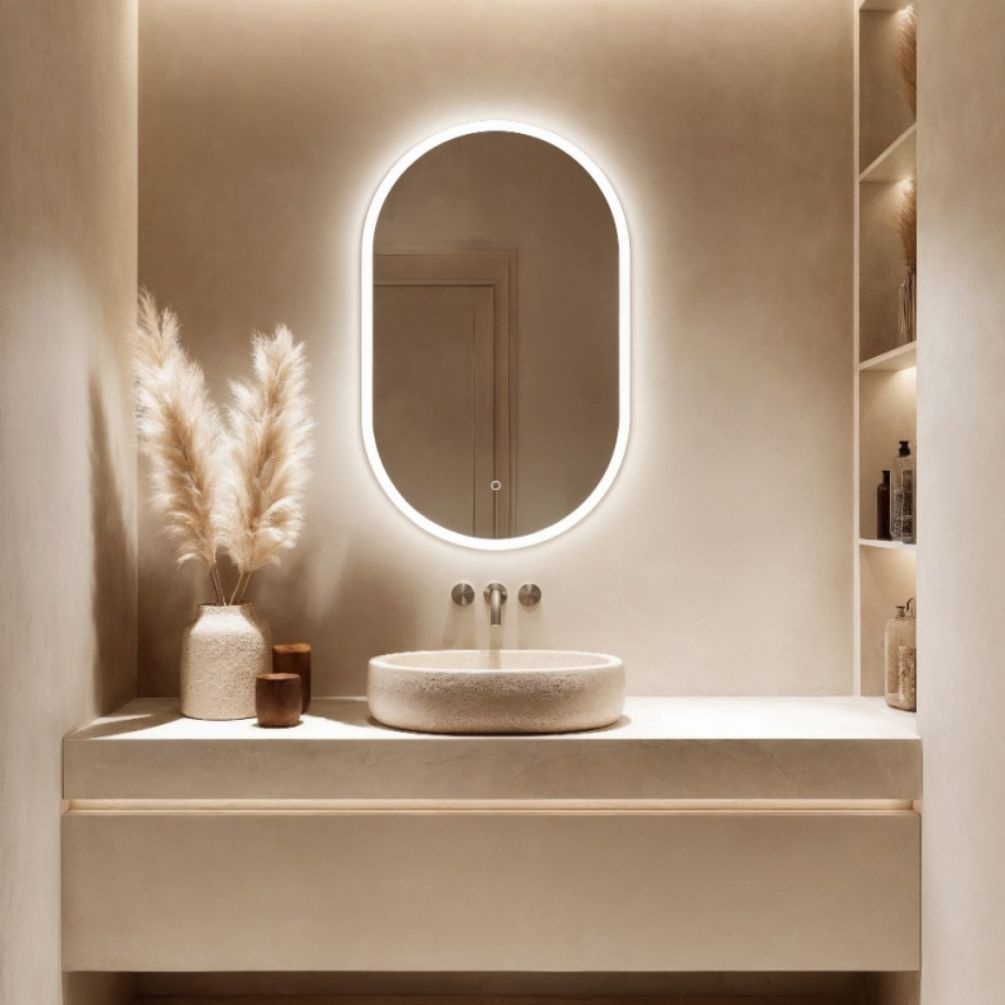 Origins Living Cleo 500mm x 800mm Capsule Illuminating LED Mirror