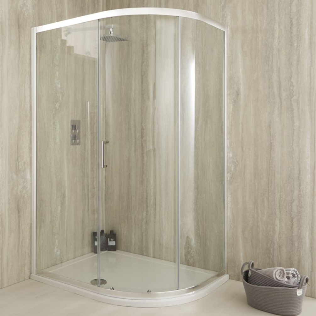 Sommer 6 Offset Quadrant Single Door Shower Enclosure Image 1