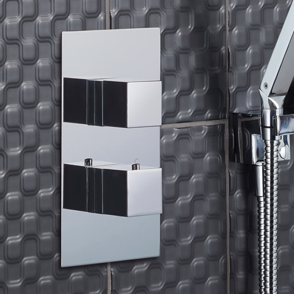 JTP Athena Twin Outlet Thermostatic Concealed Shower Valve