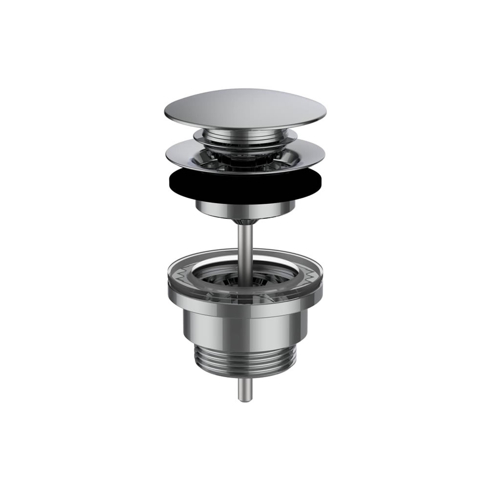 Cutout image of Laufen Pro X Chrome Slotted Click-Clack Basin Waste