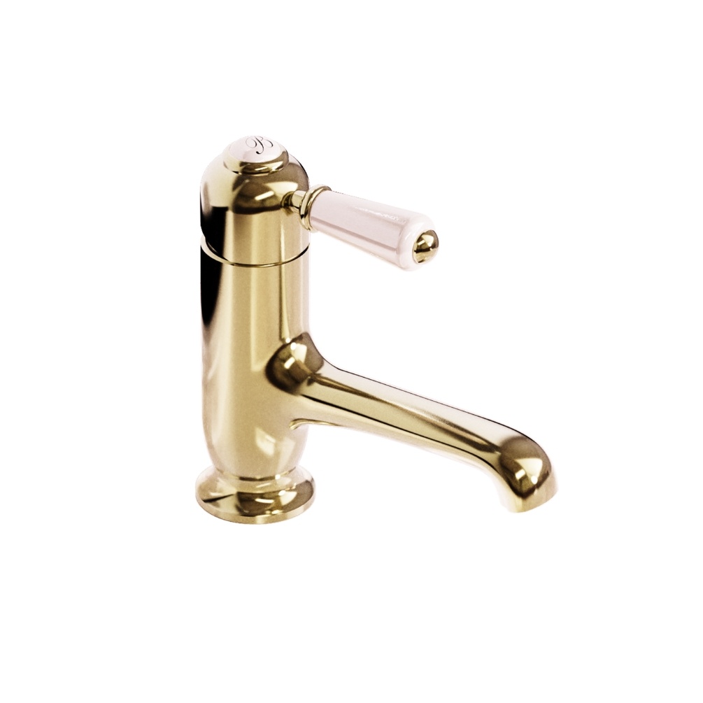 Burlington Chelsea Gold Straight Basin Mixer Cutout Image