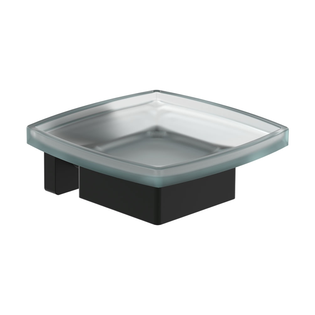Cutout image of Villeroy & Boch Elements Striking Matt Black Soap Dish
