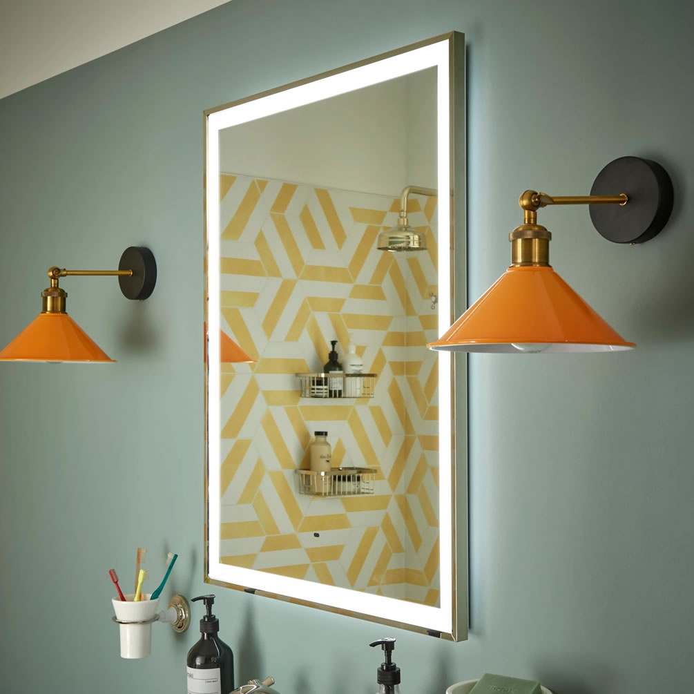 Heritage Kingston Vintage Gold 400mm Illuminated Mirror - Lifestyle