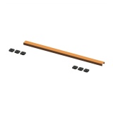 Product cut out image of the Abacus Elements Brushed Bronze 700mm Infinity Waste Cover Plate