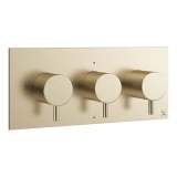 Crosswater MPRO Brushed Brass Landscape Thermostatic Shower Valve - Image 1