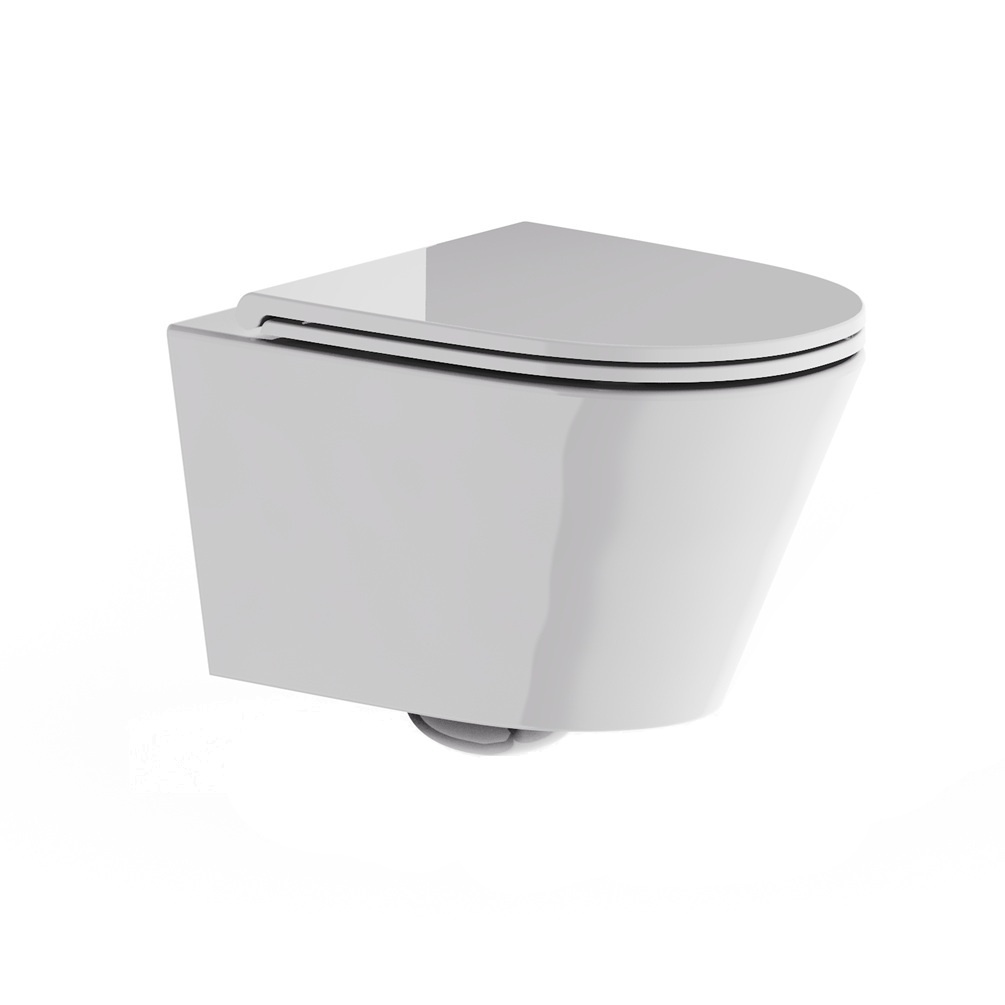 product cut out image of Britton Hoxton Round Rimless Wall Hung Toilet HOX6116RCW