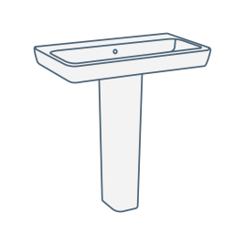 iconography image of a big, large pedestal basin/bathroom sink