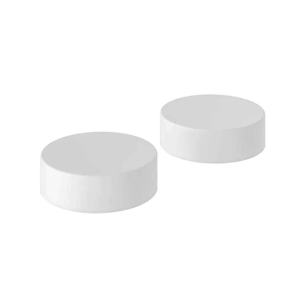 Vado Muse Matt White Towel Rail Cover Caps