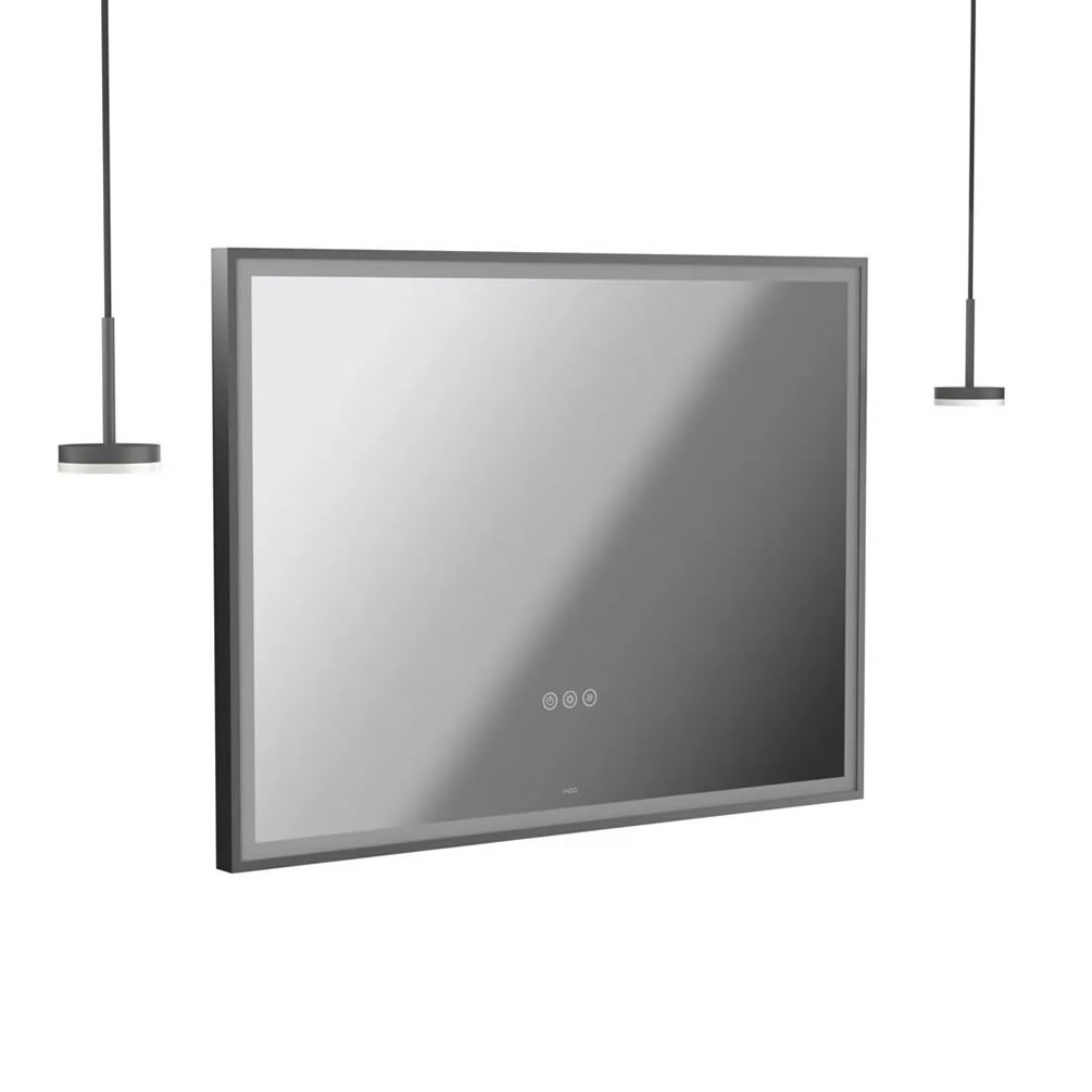 Vado Safari Pewter 800mm Illuminated Mirror With 2 Pendant Disc Lights