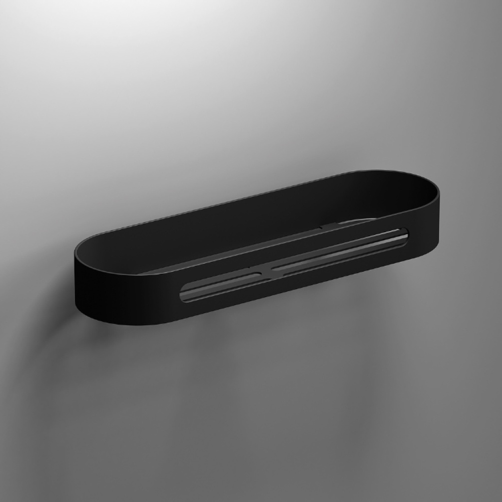 Close up product image of the Origins Living S5 Matt Black 315mm Fahrenheit Basket