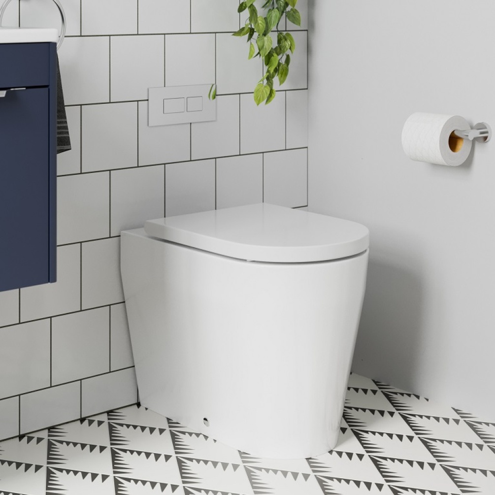 Lifestyle Photo of Britton Bathrooms Stadium Back to Wall WC & Seat Close Up
