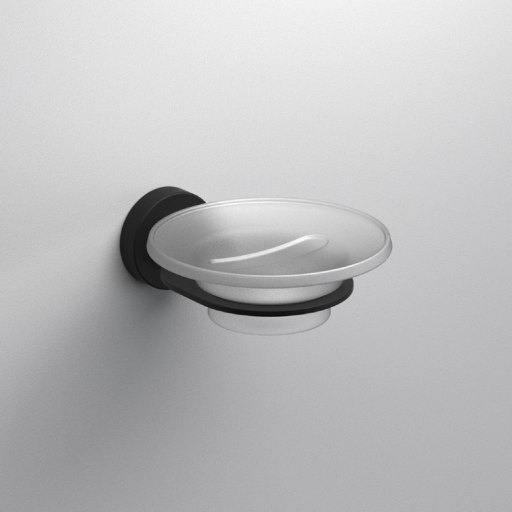 Close up product image of the Origins Living Tecno Project Black Soap Dish