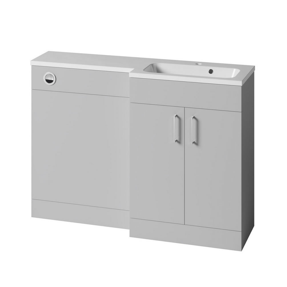 Tavistock Nexus 1200mm Gloss Light Grey Vanity Unit & Basin Combination - Right Hand
