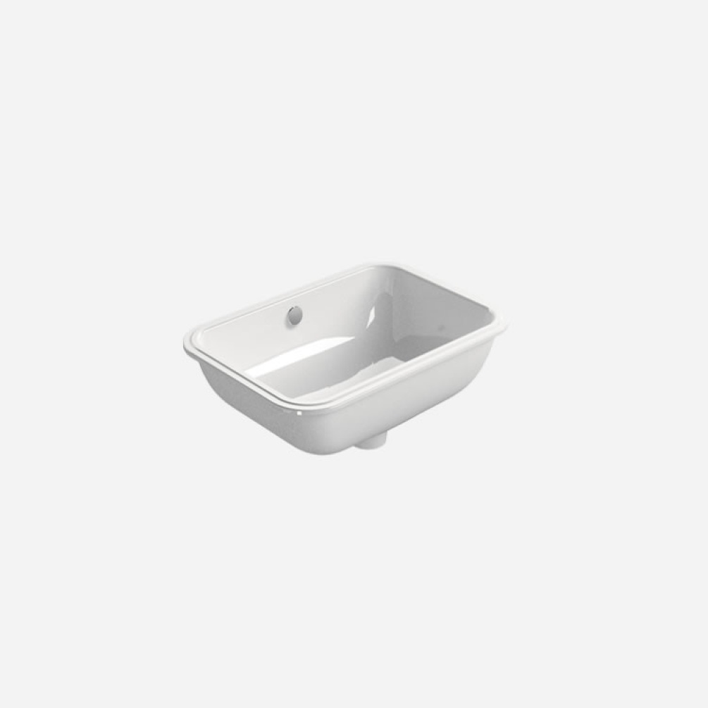 Photo of GSI Pura 50 Rectangular Under-mounted Basin Angled View