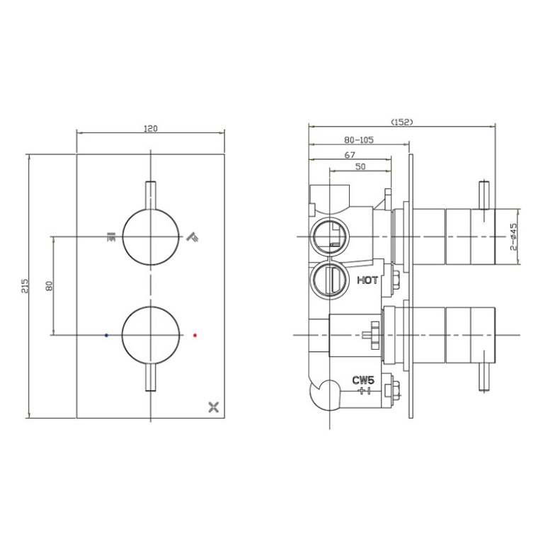 Crosswater MPRO Brushed Brass Shower Valve Sanctuary Bathrooms